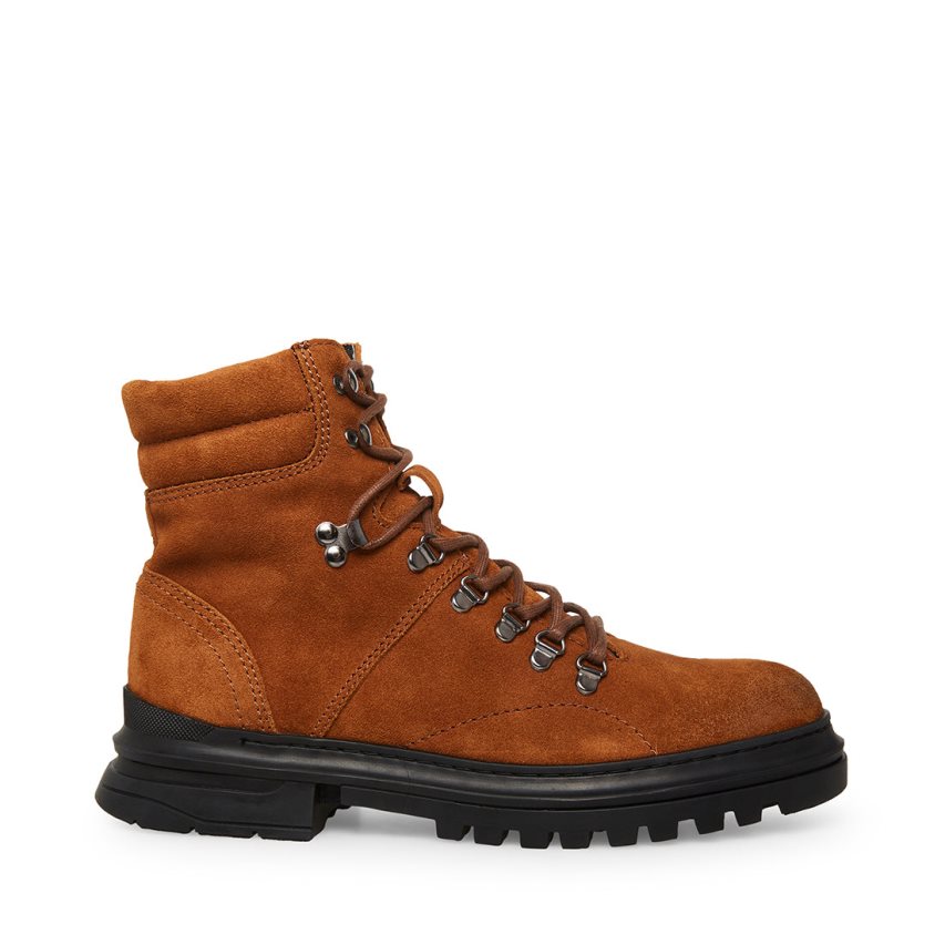 Botines Steve Madden Monty Gamuza Hombre Marrones | ES FB012S